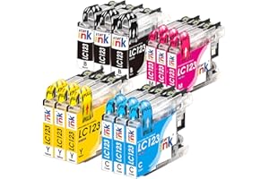 STARINK LC123 wkłady atramentowe kompatybilne z Brother LC123 tusz do Brother DCP-J152W MFC-J4510DW MFC-J470DW MFC-J6920DW DCP-J132W DCP-J172W MFC-J6520DW MFC-J6720DW MFC-J4410DW MFC-J4610 MFC-J4710DW