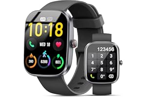 Kuizil Smartwatch Uomo Donna con Effettua o Risposta Chiamate, 1.91" Orologio Smart watch con Sonno/Cardiofrequenzimetro, SpO2, Fitness Tracker, 100+ modalità Sportive, IP68 Impermeabile