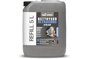 BIO-CHEM CLEANTEC Bio-Chem - Nettoyant ultrasons atelier 5L concentré - Usage professionnel garage et industrie - Produit pour carburateur, pièces mécaniques, composants électroniques