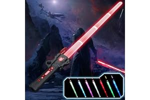 BuyCard Light Saber for Kids Lightsaber Fantasy Force 7-Color FlexiSaber, Rechargeable Multi-Hue Blade Light up Saber, Kids' Party Favorite Lightsaber Sword, Ages 3 and Up Black