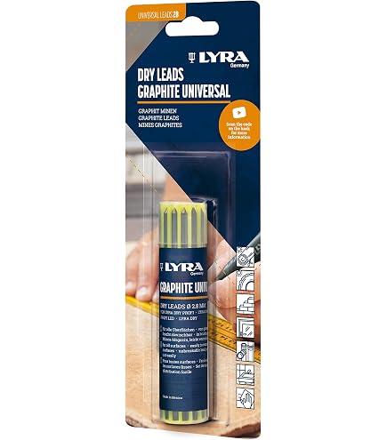 Mines De Rechange Lyra Pour Dry Profi/LED - 12 Graphite, 6 Rouge, 6 Jaune - Compatible Marqueur à Trou Profond