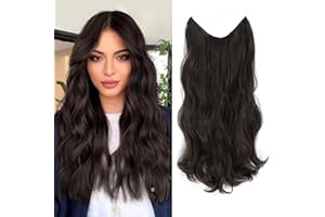 MS TAJ Invisible Wire in Hair Extensions Curly Wavy Hair Extension Long Hairpiece For Women