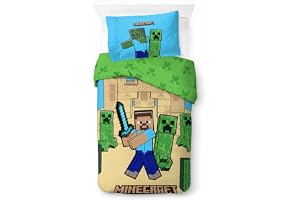 Minecraft sängkläder 100% bomull | påslakan 140 x 200 cm örngott 50 x 70 cm