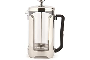 La Cafetière Roma Stainless Steel Cafetière, Twelve Cup, Silver, Gift Boxed