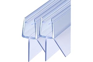 KOOBON Guarnizione doccia sottoporta, 2x80 cm, per porte in vetro da 4/5/6 mm per porte doccia, cabine doccia, vasca da bagno, guarnizione di ricambio impermeabile per doccia, guarnizioni box doccia