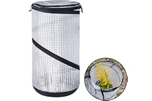 PURPLE STAR Mini serra pop-up in PVC, 60 x 30 cm, protezione per piante con cerniera, portatile, per giardinaggio, gelo, vento, pioggia