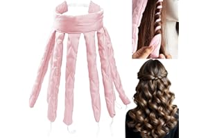 WINOK Heatless Curlers Headband, Octopus Hair Curler, Lockenwickler über Nacht Locken Ohne Hitze Für Lange Mittleres Haare, Seidenband Lockenwickler Weiches Stirnband Tools Für Damen Mädchen - Pink