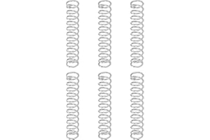 QUARKZMAN 6 Stück Druckfedern, Edelstahl Spiralfedern, 1 mm Draht Dia. x 9 mm Außen Dia. x 50 mm Länge Verlängerungsfeder Kugelschreiber Druckfedern für Werkstatt Hausreparaturen, Silber