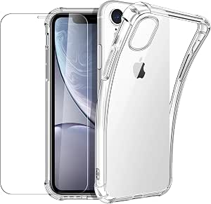 Coque SDTEK Pour IPhone XR - Gel Souple + écran Verre Trempé Inclus - Protection Complète