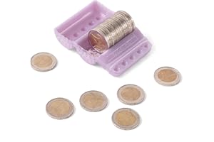 GENÉRICO Blister Monedas. Pack 160 y Pack de 100 Unidades por Moneda, Contador de Monedas, Clasificador de Monedas, Organizador de Monedas, Funda de Monedas, Céntimos y Euros. (2 EUROS, PACK 100)