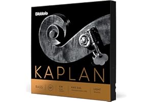 Cordes de basse D'Addario Kaplan - Jeu complet - K610 3/4L - Pour contrebasse, basse acoustique - Échelle 3/4, Tension légère