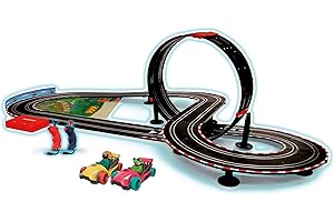 Ninco - Circuito de Slot | Velokú Racers Jungle, Circuito de Coches Infantil con 500 cm de Recorrido, Divertidos vehículos con Luces y 2 Personajes, Diseñado para niños a Partir de 3 años (91022)