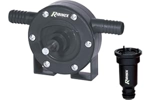 Ribimex Pompa per Trapano Portatile, Capacità 60 L/min, Altezza d'Aspirazione Massima 4 m, Prevalenza Verticale 10 m/Orizzontale 50 m, Attacco Ø 15 mm con Valvola di Fondo Filtrante - PRPT251