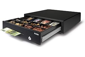 Safescan SD-4141 tiroir-caisse usage normal qui stocke votre argent en toute sécurité - Tiroir avec 4 emplacements billets et 8 emplacements pièces - Connexion RJ-12 - Tiroir de 41 x 41.5 x 11.5 cm