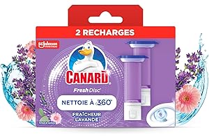 Canard Wc Fresh Disc Recharges Fraîcheur Lavande – Bloc Sans Cage Nettoyant WC – 2 Recharges