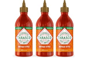 TABASCO Buffalo Sås, 3-pack Klämflaskor, 3 x 256ml, 768ml Total Volym, 17.5x6x18.5cm