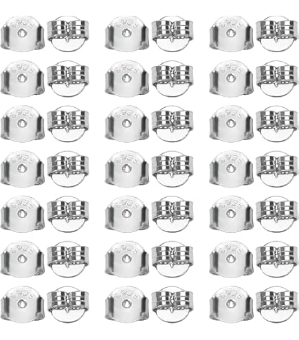 60 Fermoirs Papillon Pour Boucles D'oreilles - Dos En Or, Sécurité, Remplacement Pour Clous