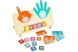 ZDNT Jouets de Comptage en Bois,Jouet Chiffre d'apprentissage Éducatif pour Enfants de 3, 4 et 5 Ans,Éveillez Le Petit Mathématicien avec Le Jouet Montessori