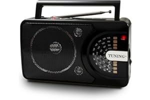 BLIMYSWE Kleines Radio mit Bluetooth/USB/TF, AM/FM/SW1-2 Kofferradio Transistor mit 1200mAh aufladbar Batterie, 360°-Antenne & Tragegriff. Ideal für Camping, Reisen, Zuhause, Outdoor-Fans & Alltagshörer