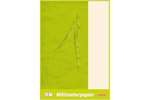 Herlitz 690305 Bloc de feuilles de papier millimétré A3, 20 feuilles a3
