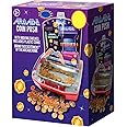 AJ Coin Push Machine - Kids Children Colorful Pushing Game Arcade Machines - Battery Operated Toy Fun Play Games - 150 Coins, Guided Coin Launcher, Xmas Birthday Gift