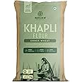 Rosier khapli atta, Khapli Wheat Flour | 1KG (Pack of 1) | High Protein & Fiber | Easy Digestion | Stoneground Emmer Wheat Chakki Atta | Low Gluten Ancient Grain | Organic Atta | 100% Natural | (Khapli Wheat Atta)