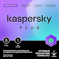 Kaspersky Plus Internet Security 2024 | 5 Geräte | 1 Jahr | Anti-Phishing und Firewall | Unbegrenzter VPN | Passwort-Manager 