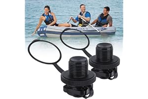 SALGIA Adaptador Valvula Hinchable, 2pcs Valvula Colchon Hinchable, Valvula Aire Kayak, Adecuada para Kayaks, Botes Inflables, Colchones de Aire, Jacuzzis, Balsas, Botes de Piscina
