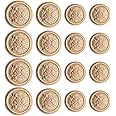 ULTNICE 16pcs Vintage Style Metal Buttons Jeans Buttons British Style Buttons for Coat Blazer Suits Uniform Jacket Sewing Crafts