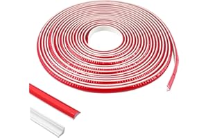 ORTVIAI 8m Zierleisten Selbstklebend Weiß, 12x9mm Deckenleisten Selbstklebend, TPE Dreieck Deckenleisten, Wandleisten Viertelstab, Eckleiste Selbstklebend für Wandkanten, Eckendekor, Schrankkanten