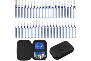 QWORK® 41 Stück Auto Entriegelungswerkzeug Auspinwerkzeug, Auto Demontagestifte für Kabelstecker, Auspinnwerkzeug KFZ Set