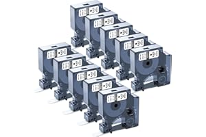 Upwinning Compatible Cintas para Dymo D1 12mm x 7m 45013 Reemplazo para Dymo S0720530 A45013 45013S Negro sobre Blanco para Dymo LabelManager 160 210D 360D 280 PnP LabelPoint 300 350