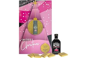 Tequila Rose Advent Calendar 2024 - Strawberry Cream Liqueur 5cl Miniature Alcohol Bottles with 24 Days Christmas Countdown Chocolate Squares with Topline Card. Great Christmas Gifts for Women