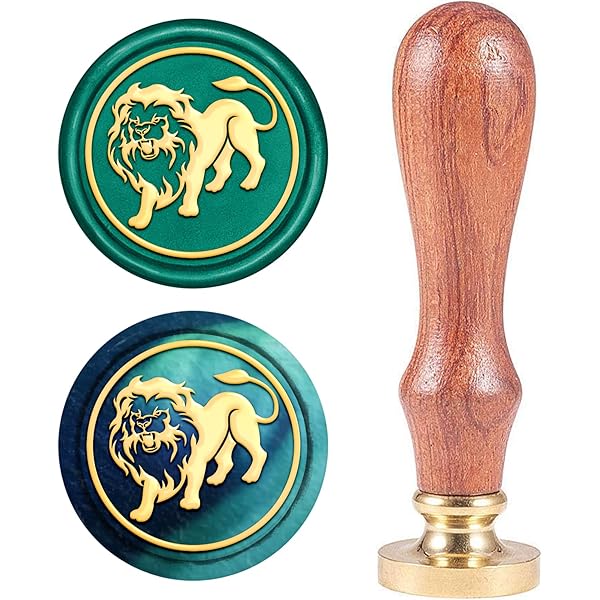 CRASPIRE Orchestral Harp Wax Seal Stamp Kit - 25mm Removable Brass Head With Wood Handle For Invitations & Gift Wrapping