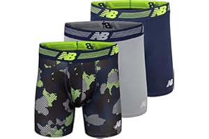 New Balance Boxer da uomo da 15,2 cm con patta frontale (confezione da 3)