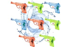 IWTBNOA Wasserpistole Klein, 8 Stück Wasserpistole für Kinder, Spritzpistole Wasser Set, Mini Water Blaster, Wasserspritzpistolen, Sommer Spielzeug für Pool Garten Outdoor Strand Urlaub Party