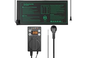 NAMOTEK Seedling Heat Mat and Thermostat Controller Combo Set for Seed Germination Plant Propagation MET Standard UK Plug