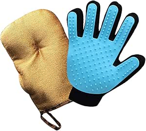 FRETOD Spazzola per guanti con depilatore per mobili per cani e gatti piccoli, medi e grandi (riduce efficacemente la caduta dei peli) 1 guanto con 1 Mobili di rimozione dei capelli Mitt