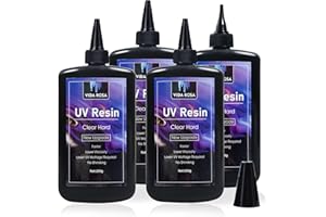 VIDAROSA VIDA ROSA Résine UV 1kg Durcissement Rapide, Pas de Jaunissement Superbe Transparence, Colle de Résine de Durcissement Solaire aux Ultraviolets pour Moules Fabrication de Bijoux Pendentifs