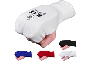 MAR INTERNATIONAL Karate Training Mitts, Slip-On Elasticated Design, MMA Hand Protection, Muay Thai, Kickboxing, Unisex Martial Arts Gear for Kids & Adults