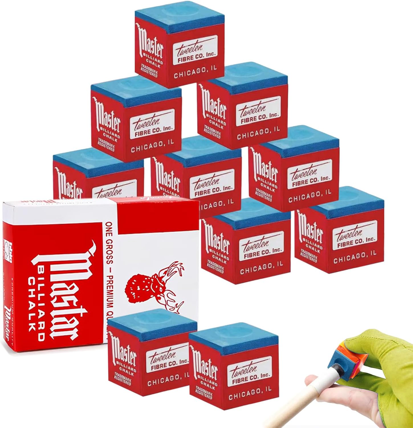 6 Piezas Tiza de Palo de Billar Antideslizante,Tizas de Billar Azules, para Mejorar Precisión y Durabilidad, para Todos los Niveles de Juego, Fáciles de Transportar y Almacenar, Tiza para billar
