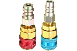 Wobekuy High and Low Side Extension R134A Freon Quick Coupling Automotive Air Conditioning Accessory for