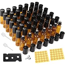 4 Flaconi Vetro Ambrato 20ml Con Contagocce - Per Oli Essenziali E Cosmetici - Foto 9