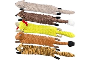 SHARLOVY Lot de 5 Jouets couineurs en Peluche à Bulles pour Chiot - Jouets de Dentition pour Animaux de Compagnie - Jouet pour Chien sans Rembourrage - Jouet à mâcher pour Chiens de Grande Taille