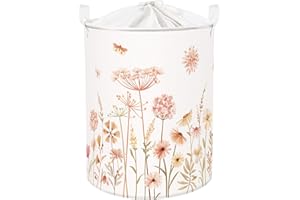 Clastyle Ceste Biancheria Donne Ragazze Fiore Cestino Giocattoli Vestiti Impermeabile per Bambini Cestino Portaoggetti per Bagno Cameretta Bucato, Bohémien, 40 * 50 cm
