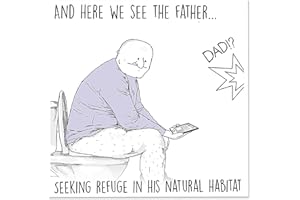 NOTNICETHINGS Natural Habitat Funny Fathers Day Card, Cheeky Toilet Fathers Day Card, Dad Farts Humorous and Rude Card, Choose from our Funny Cards for Fathers Day