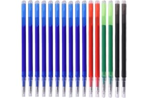 DGUSO Recharges pour Stylos Effaçables, 16 Pièces Recharges Rechange 0,7 mm, Recharges Rechange Compatible avec PIlot Frixion S'Applique, 400 MèTres Longueur D'éCriture (Bleu, Noir, Vert, Rouge)