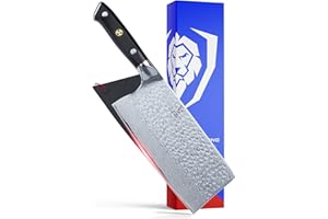 Dalstrong Cleaver Knife - Shogun Series X - Japanese AUS-10V Super Steel - Damascus - Hammered Finish - 7" (152mm)