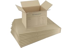 IMBALLAGGI 2000-10 Scatoloni da Trasloco - 40x30x30 cm - Scatola di Cartone - Imballaggi per Spedizione e Trasloco Resistenza RINFORZATA - 10 Pezzi