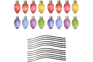 Pumpumly 28Pcs Christmas Reflective Car Magnets Set Colorful Bulb Light Magnets Christmas Lights Magnet with Wire for Christmas Garage Door Refrigerator Decoration